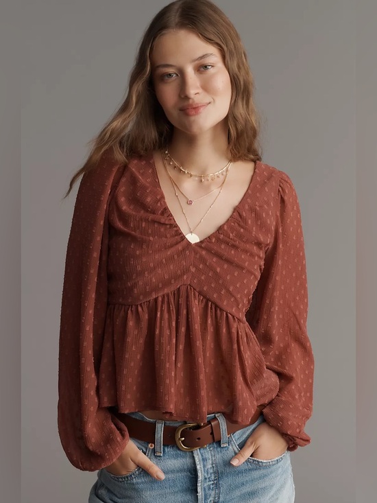 Anthropologie Tops - By Anthropologie Peplum Blouse